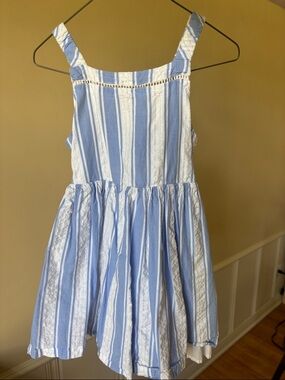 Tahari Light Blue and White Striped Sundress for Girls